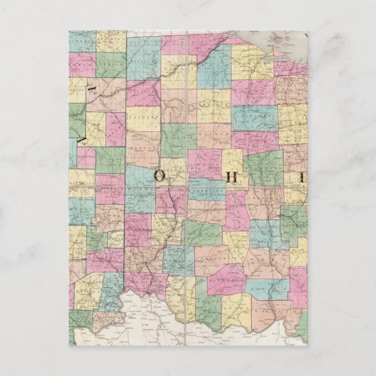 Karte von Ohio und Indiana (Vorderseite)