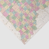 Karte von Ohio und von Indiana Seidenpapier (Ausschnitt)