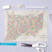 Karte von Ohio und von Indiana Seidenpapier (Handwerk)