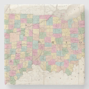 Karte von Ohio und von Indiana Steinuntersetzer