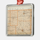 Karte von orange Landkreis Silbernes Ornament (Links)