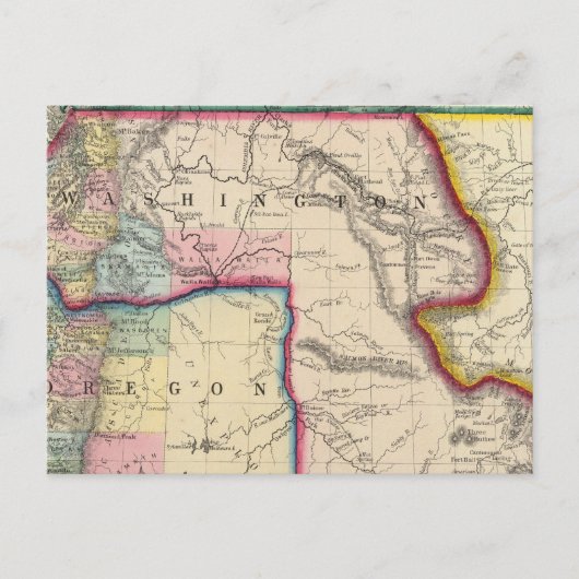 Karte von Oregon, Washington (Vorderseite)