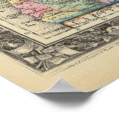 Karte von Oregon, Washington Poster (Ecke)