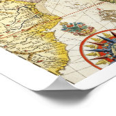 Karte von Ostafrika und Madagaskar, 1596 (Handkolo Poster (Ecke)