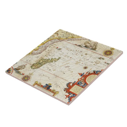 Karte von Ostafrika und von Madagaskar, 1596 Fliese (Seite)
