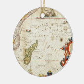 Karte von Ostafrika und von Madagaskar, 1596 Keramikornament (Links)