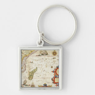 Karte von Ostafrika und von Madagaskar, 1596 Schlüsselanhänger