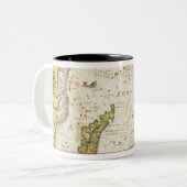 Karte von Ostafrika und von Madagaskar, 1596 Zweifarbige Tasse (Vorderseite Links)