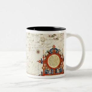 Karte von Ostafrika und von Madagaskar, 1596 Zweifarbige Tasse