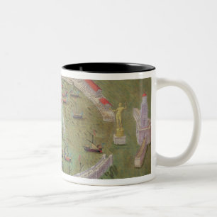 Karte von Ostia, von "Civitates Orbis Terrarum" Zweifarbige Tasse