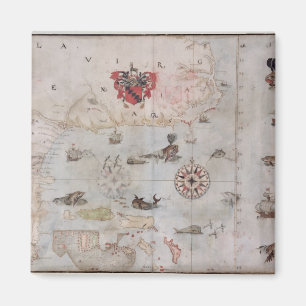 Karte von Ostnordamerika Magnet