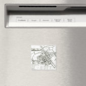 Karte von Oxford, 1643 Magnet (In Situ (Geschirrspüler))