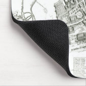 Karte von Oxford, 1643 Mousepad (Ecke)
