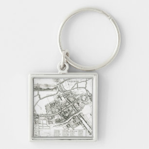 Karte von Oxford, 1643 Schlüsselanhänger