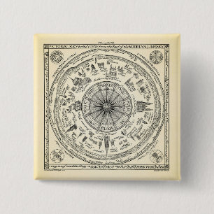 Karte von Oxford aus der Bodleian Library Button