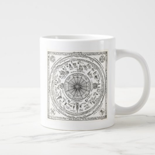 Karte von Oxford aus der Bodleian Library Jumbo-Tasse (Rechts)