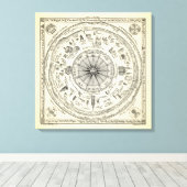 Karte von Oxford aus der Bodleian Library Leinwanddruck (Insitu (Holzboden))