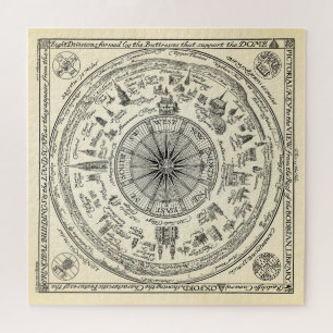 Karte von Oxford aus der Bodleian Library Puzzle
