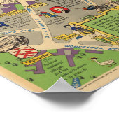 Karte von Oxford, England (Britische Eisenbahn) Poster (Ecke)