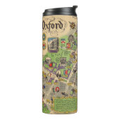 Karte von Oxford, England (britische Eisenbahnen) Thermosbecher (Nach links gedreht)