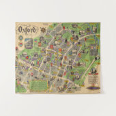 Karte von Oxford, England (britische Eisenbahnen) Wandteppich (Vorderseite (Horizontal))