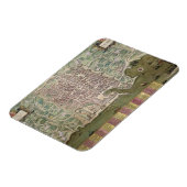 Karte von Palermo, von "Civitates Orbis Terrarum"  Magnet (Linke Seite)