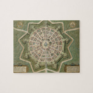 Karte von Palma, von "Civitates Orbis Terrarum" Puzzle