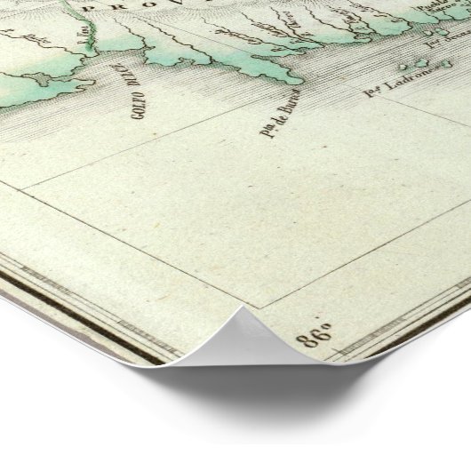 Karte von Panama Poster (Ecke)