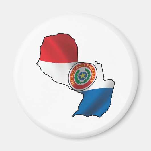 Karte von Paraguay Magnet (Vorne)