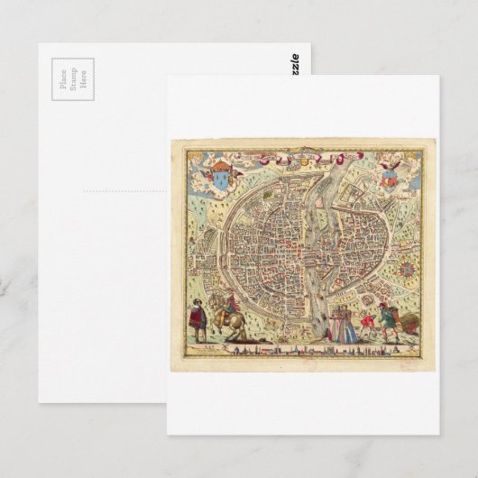 Karte von Paris, 1576 (Vorne/Hinten)