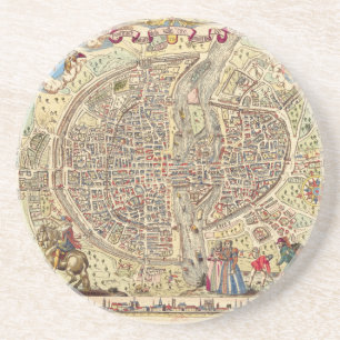 Karte von Paris, 1576 Untersetzer