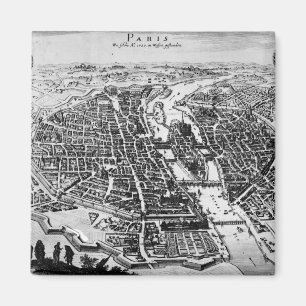 Karte von Paris, 1620 Magnet