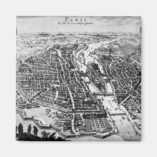 Karte von Paris, 1620 Magnet (Vorne)