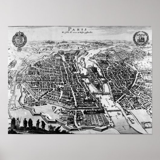 Karte von Paris, 1620 Poster (Vorne)
