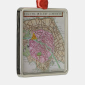 Karte von Paris, im Juni 1800 Silbernes Ornament (Rechts)
