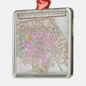 Karte von Paris, im Juni 1800 Silbernes Ornament (Links)