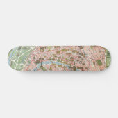 Karte von Paris Skateboard Oldschool (Horizontal)