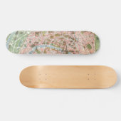 Karte von Paris Skateboard Oldschool (Horizontal)