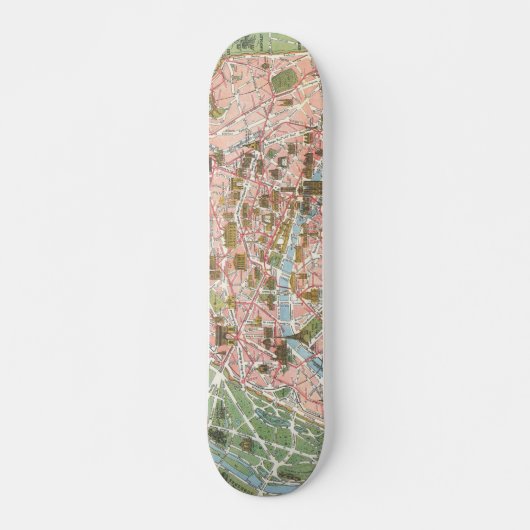 Karte von Paris Skateboard Oldschool (Vorne)
