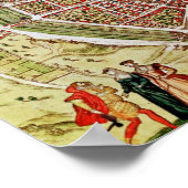 Karte von Paris von 'Civitates orbis terrarrum' Poster (Ecke)