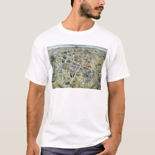 Karte von Paris während der 'Flügel Travaux T-Shirt