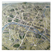 Karte von Paris während des Zeitraums der Flügel Fliese (Vorderseite)