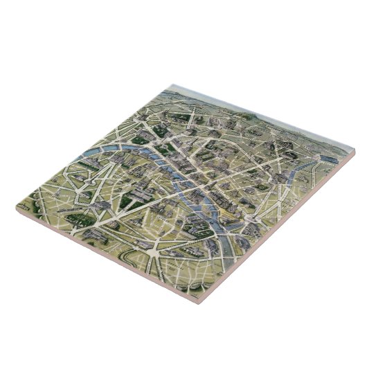 Karte von Paris während des Zeitraums der Flügel Fliese (Seite)