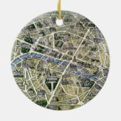 Karte von Paris während des Zeitraums der Flügel Keramikornament (Hinten)