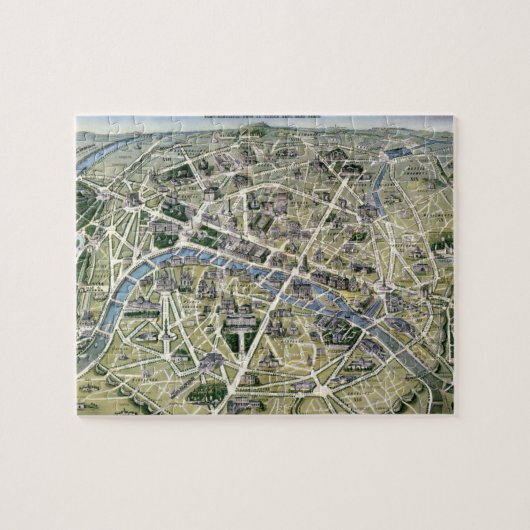 Karte von Paris während des Zeitraums der Flügel Puzzle (Horizontal)