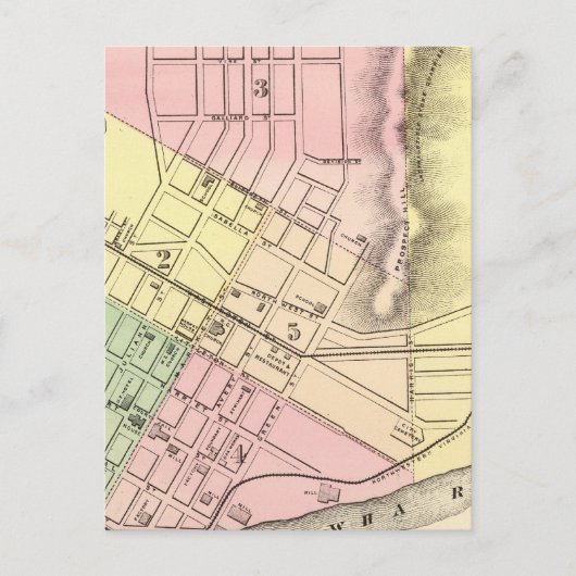 Karte von Parkersburg, West Virginia (Vorderseite)