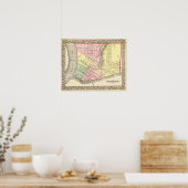 Karte von Parkersburg, West Virginia Poster (Küche)