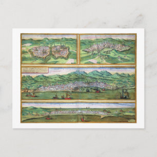 Karte von Parma, Siena, Palermo und Drepanum, von