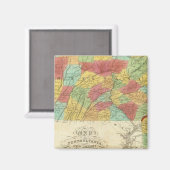 Karte von Pennsylvania New Jersey und Delaware Magnet (Vorderseite/Rückseite)