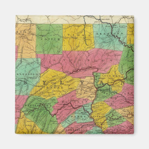 Karte von Pennsylvania, New Jersey und Delaware Magnet